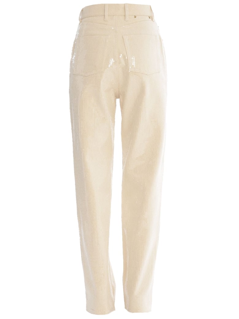 pants kim ivory sequins by Selfnex