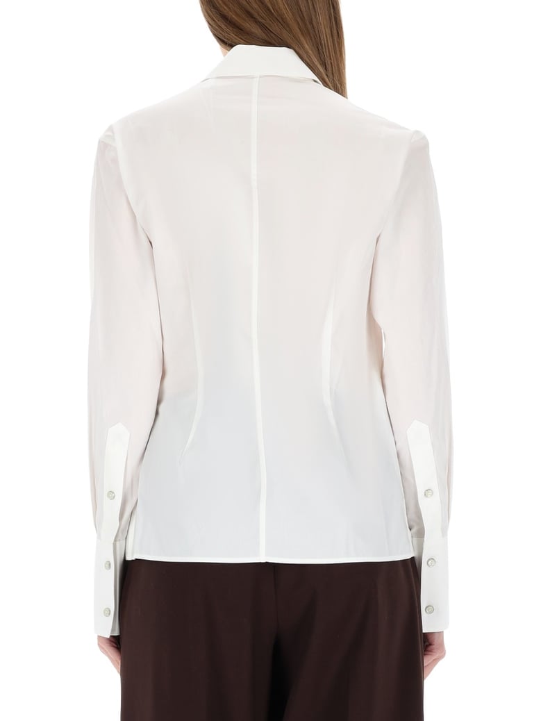cotton wrap shirt by Selfnex