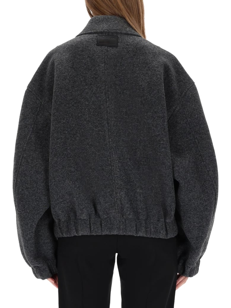 bomber jacket in grey by Selfnex