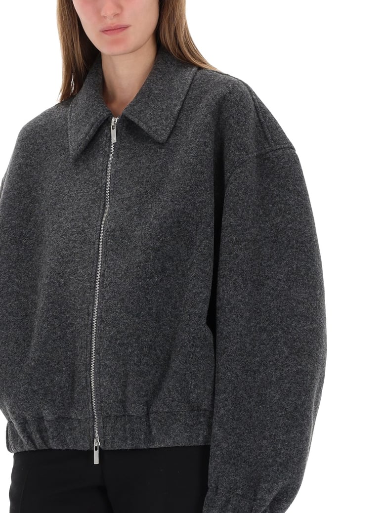 bomber jacket in grey by Selfnex