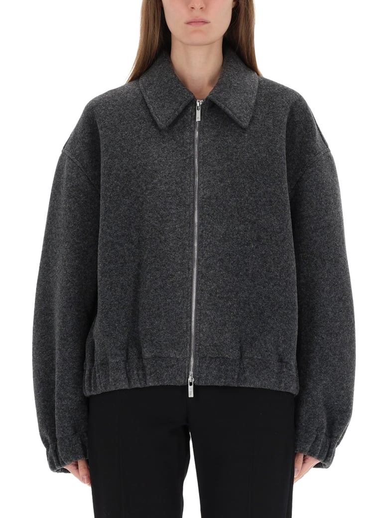 bomber jacket in grey by Selfnex