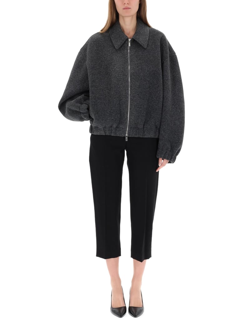 bomber jacket in grey by Selfnex