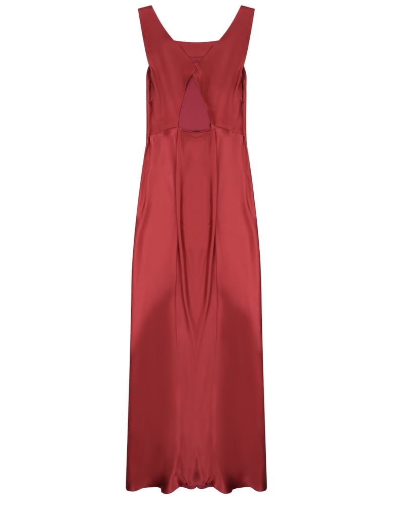 silk blend long dress by Selfnex