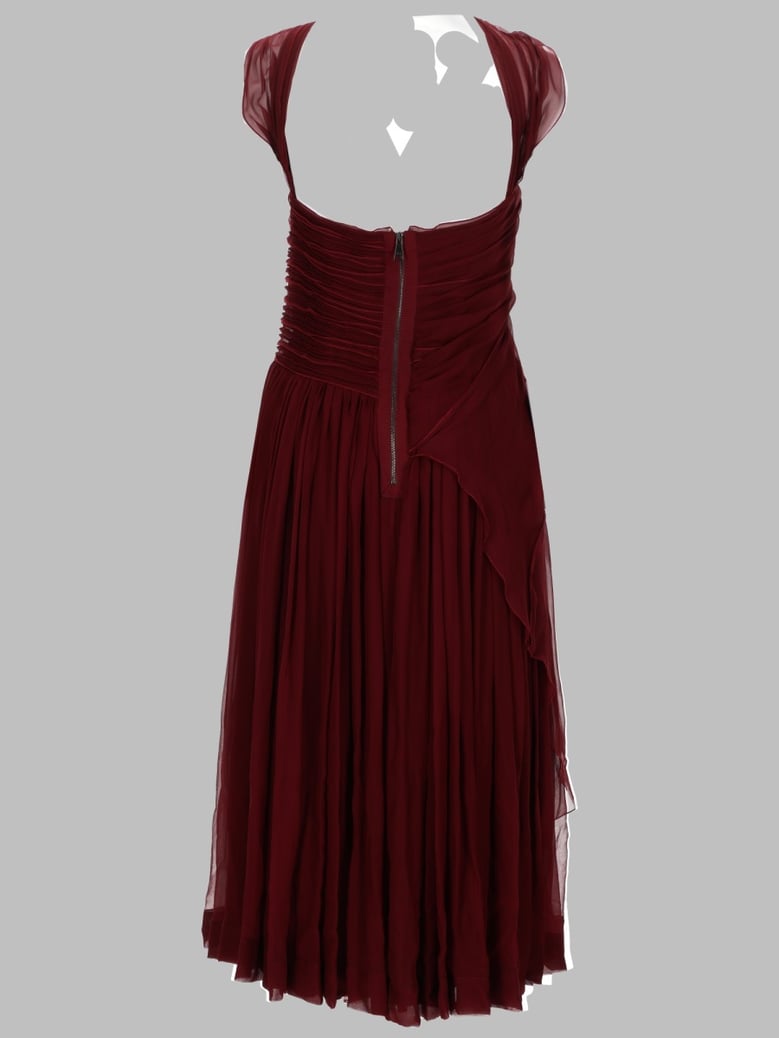 midi dress silk red by Selfnex