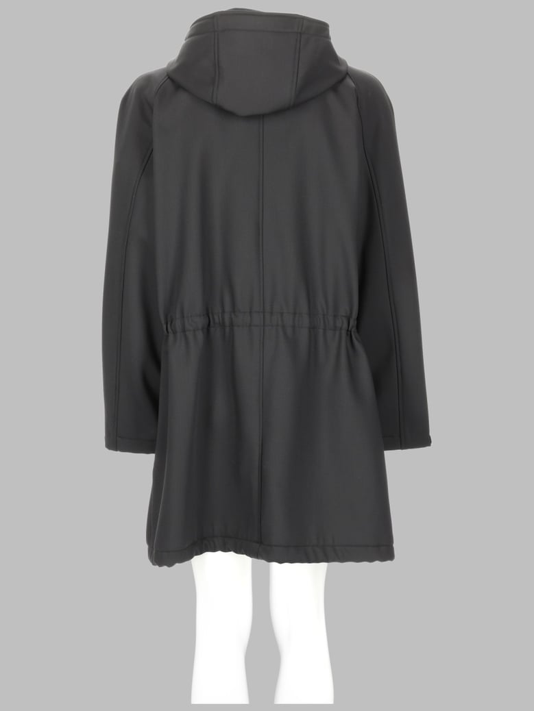 hooded drawstring jacket black by Selfnex