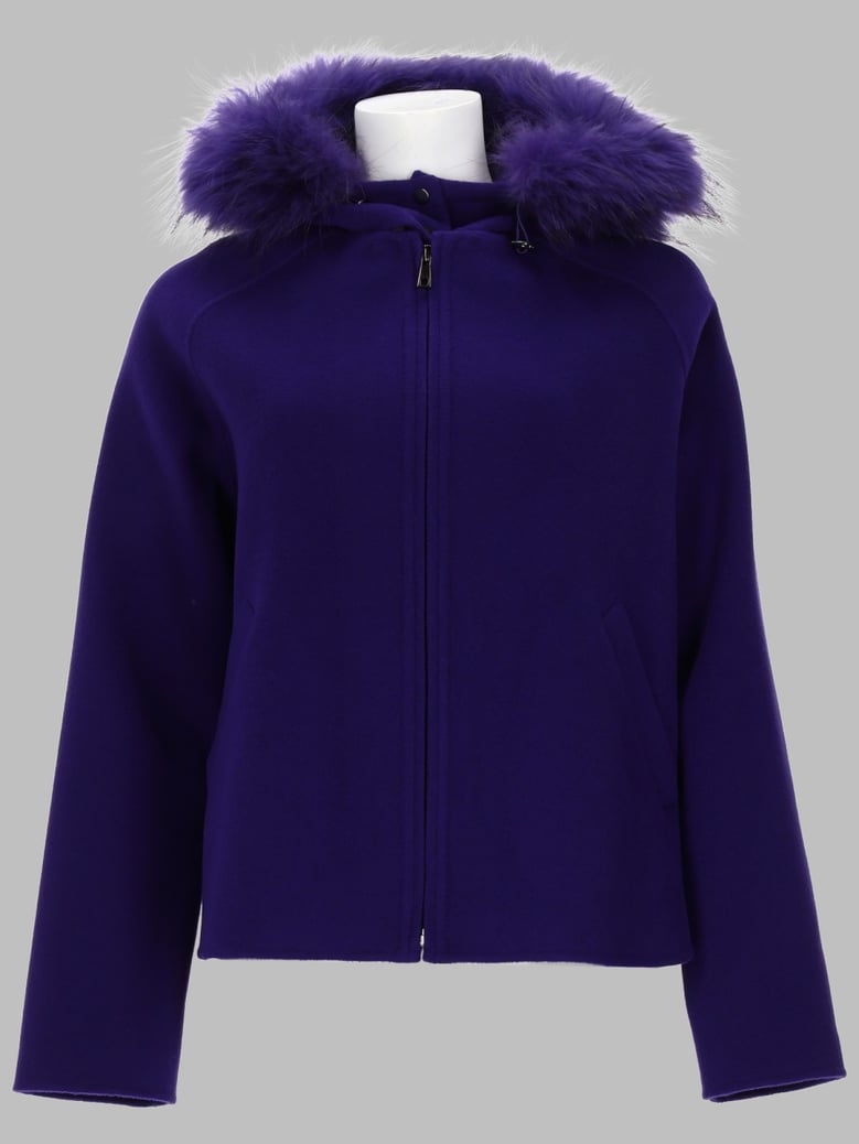 jacket hooded wool purple by Selfnex