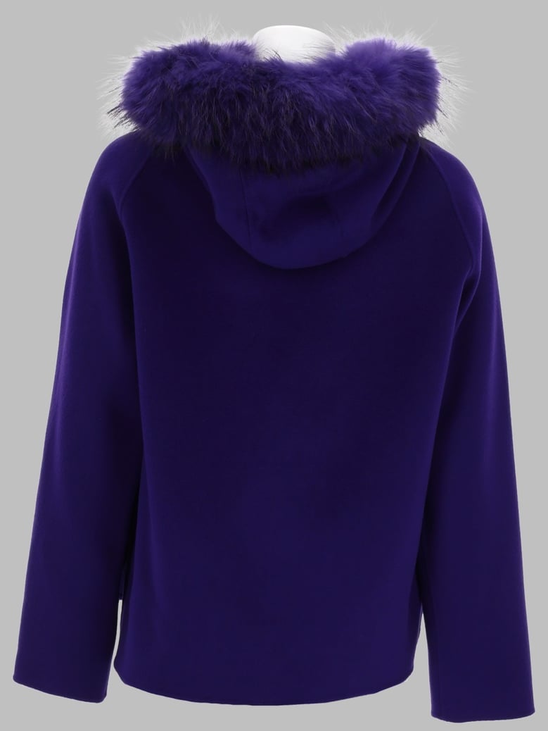 jacket hooded wool purple by Selfnex