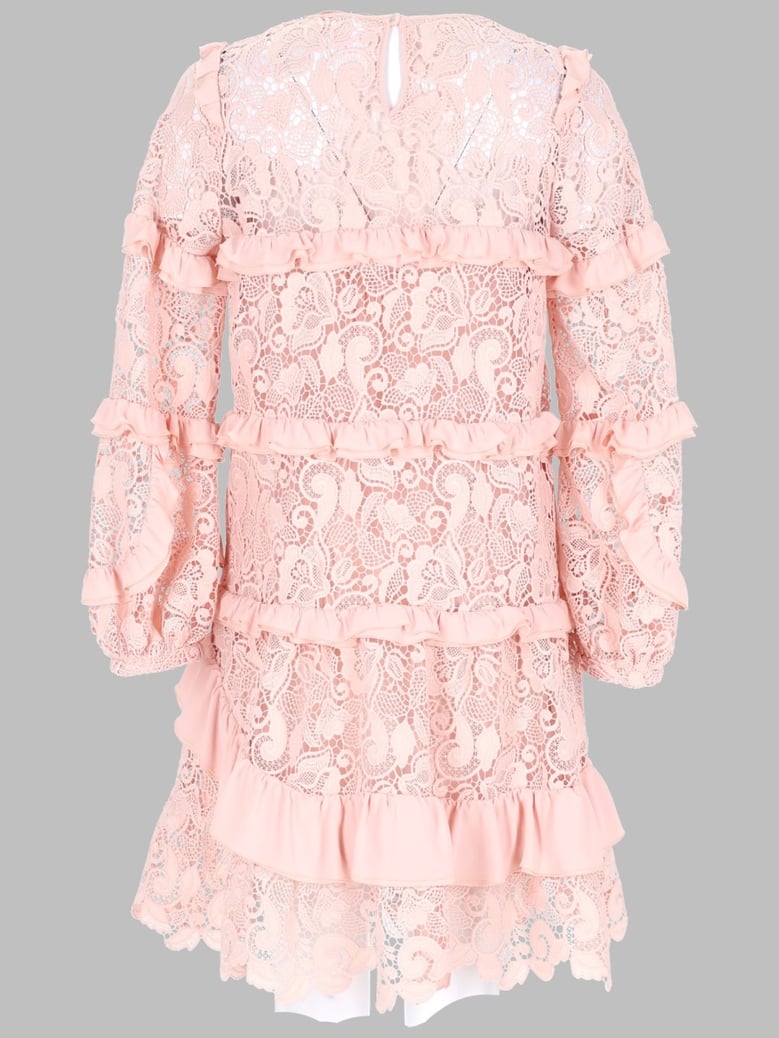 dress lace pink by Selfnex