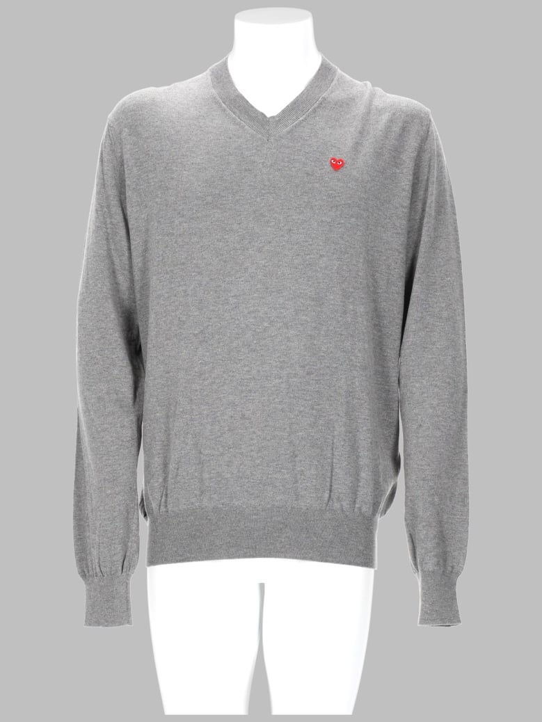 cotton jumper with logo patch - grey by Selfnex