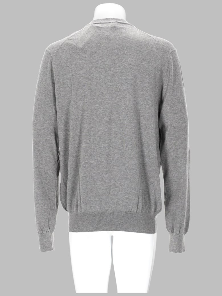 cotton jumper with logo patch - grey by Selfnex