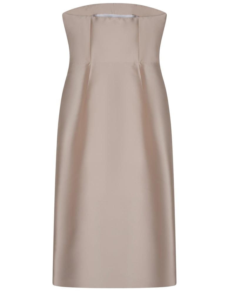 midi dress with drape by Selfnex