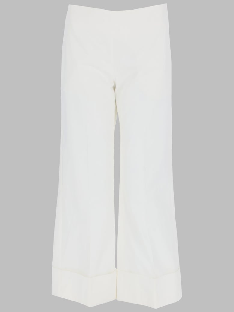cotton trousers white by Selfnex