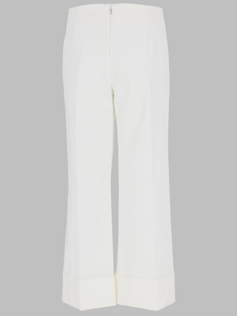 cotton trousers white by Selfnex