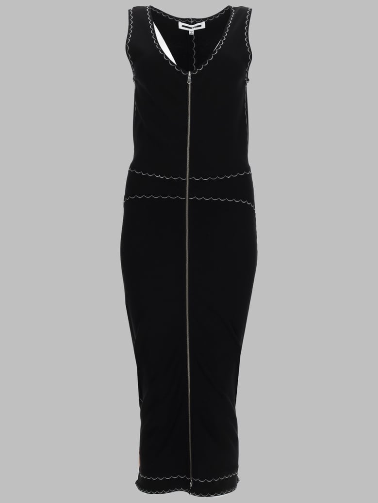 viscose dress with zip — black by Selfnex