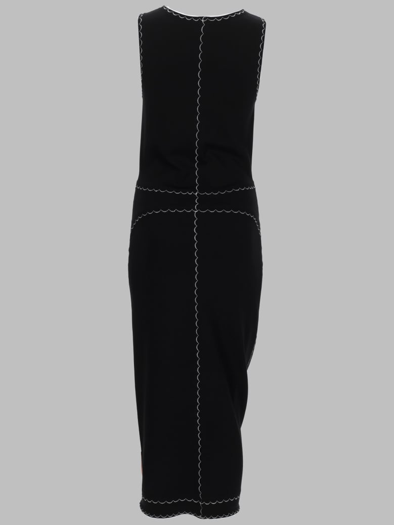 viscose dress with zip — black by Selfnex