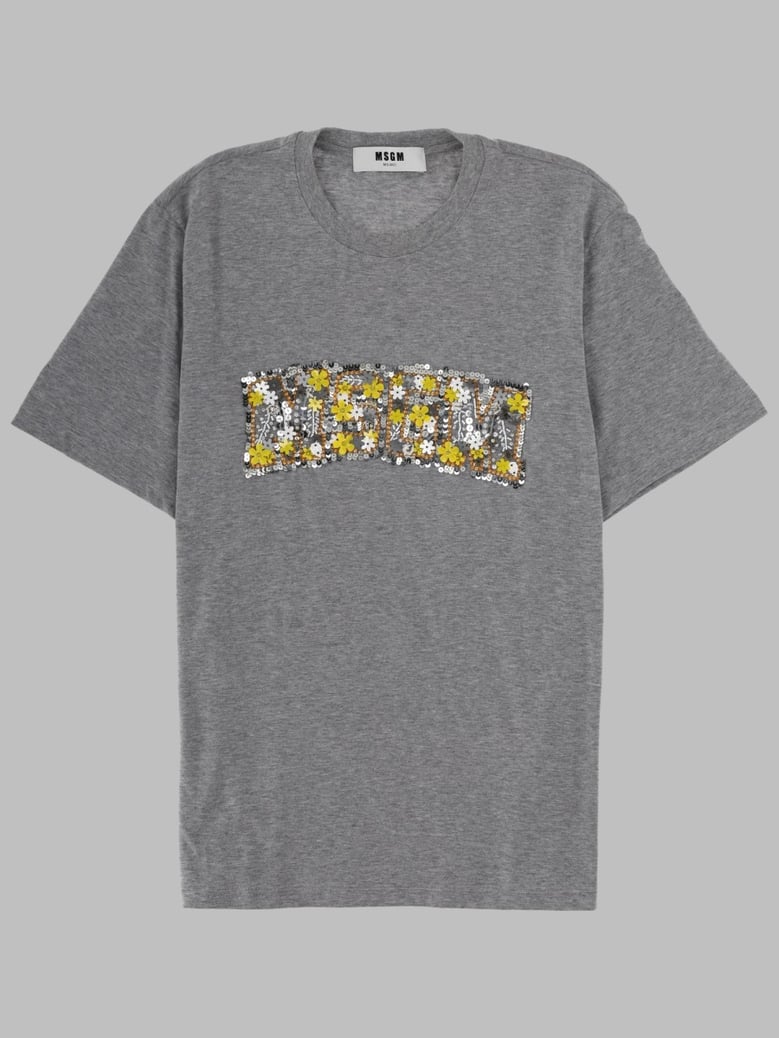 t-shirt with sequin logo by Selfnex