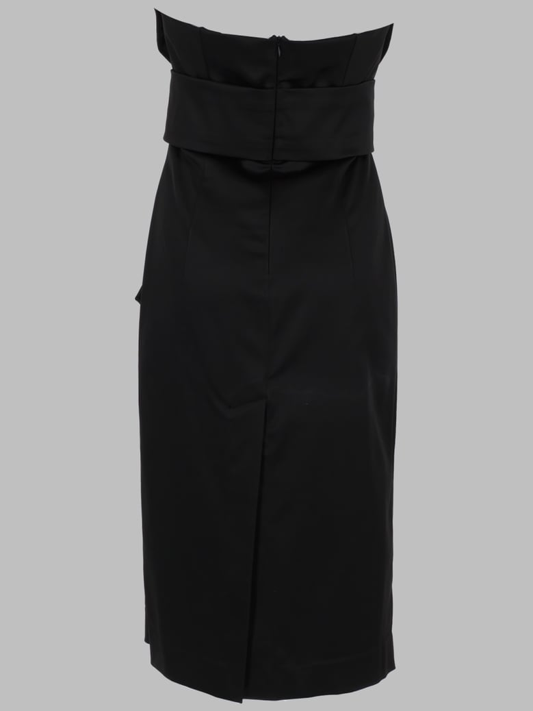 dress midi draped black by Selfnex