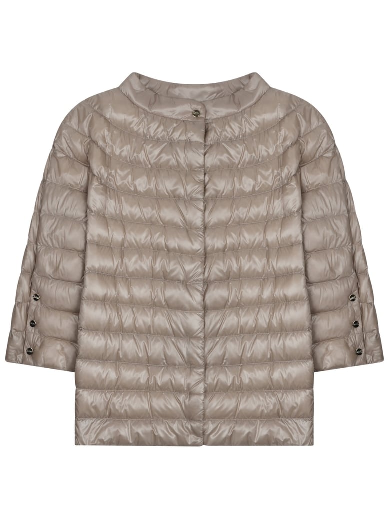 padded jacket in beige by Selfnex