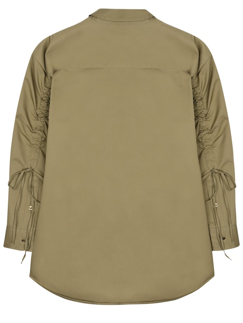 shirt satin military green by Selfnex
