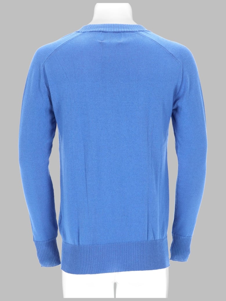 knit jumper cotton-blend blue by Selfnex