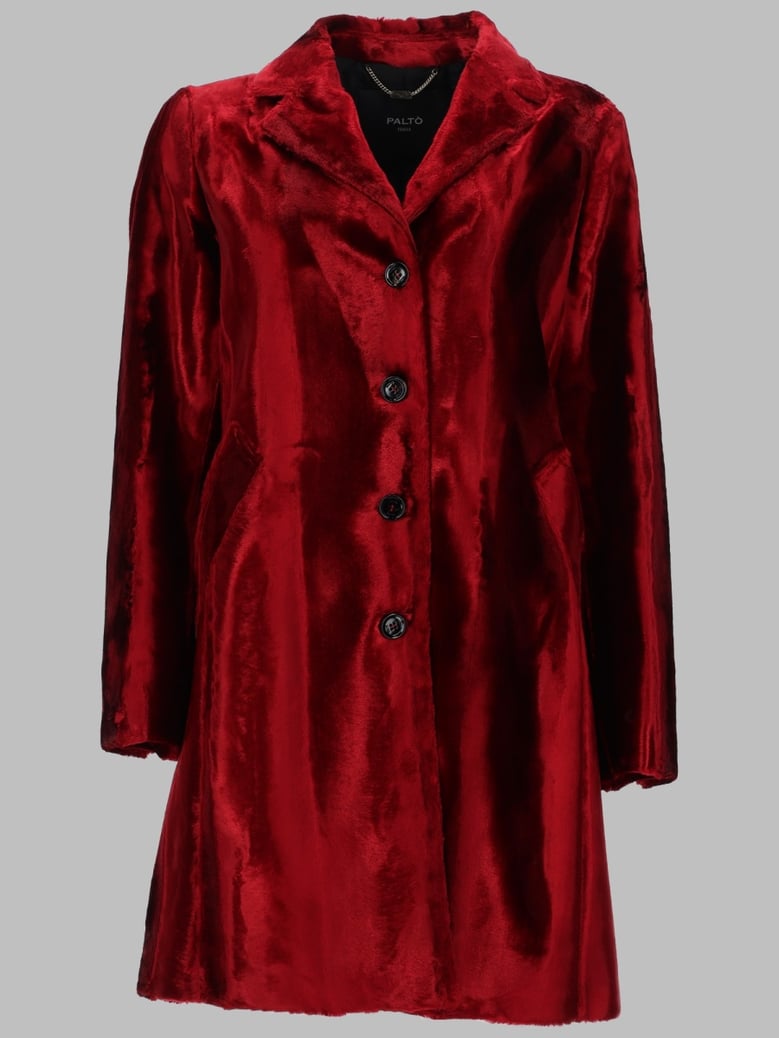 single-breasted coat red by Selfnex