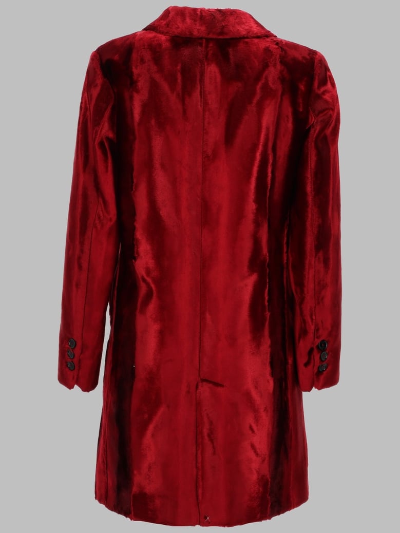 single-breasted coat red by Selfnex