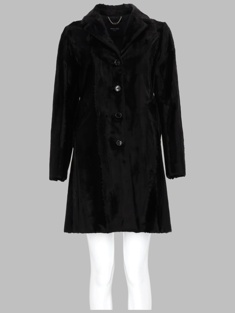 single-breasted coat black by Selfnex