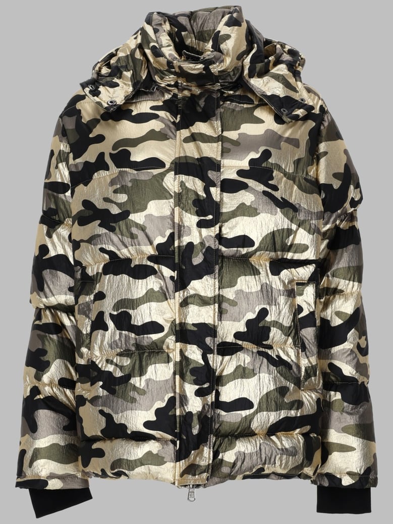 puffer jacket with hood military green by Selfnex