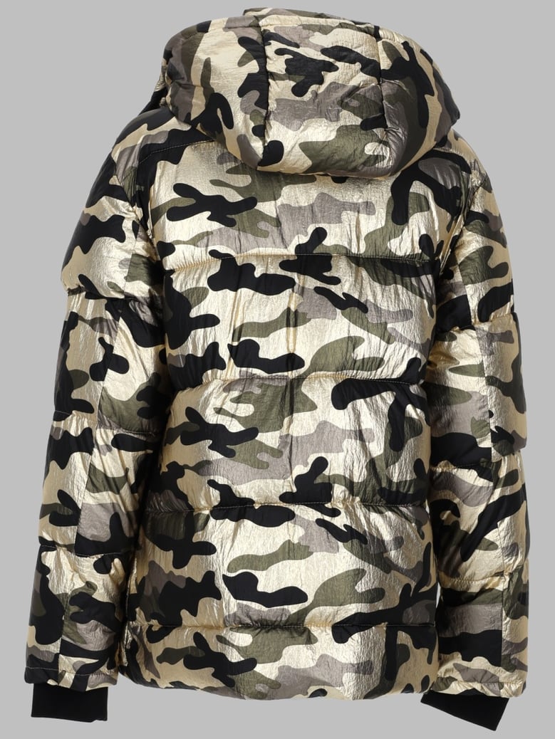 puffer jacket with hood military green by Selfnex