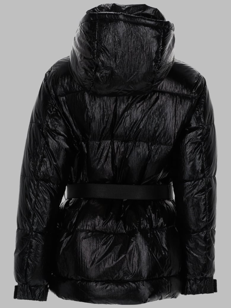 jacket belted hooded black by Selfnex