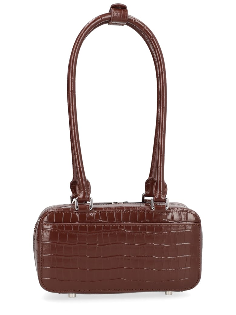 shoulder bag crocodile effect brown by Selfnex
