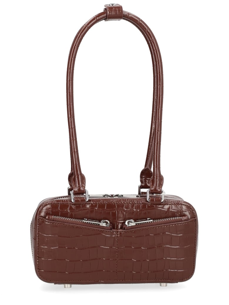 shoulder bag crocodile effect brown by Selfnex