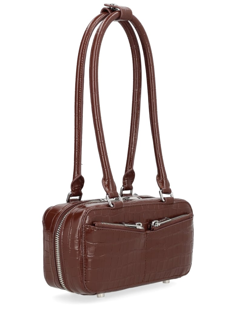shoulder bag crocodile effect brown by Selfnex