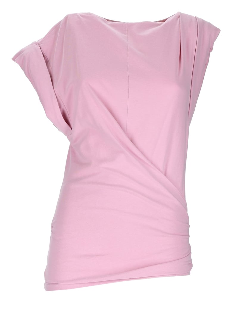 fitted cotton t-shirt in pink by Selfnex