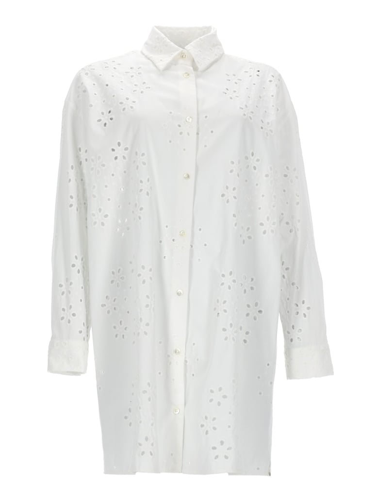 long shirt white by Selfnex