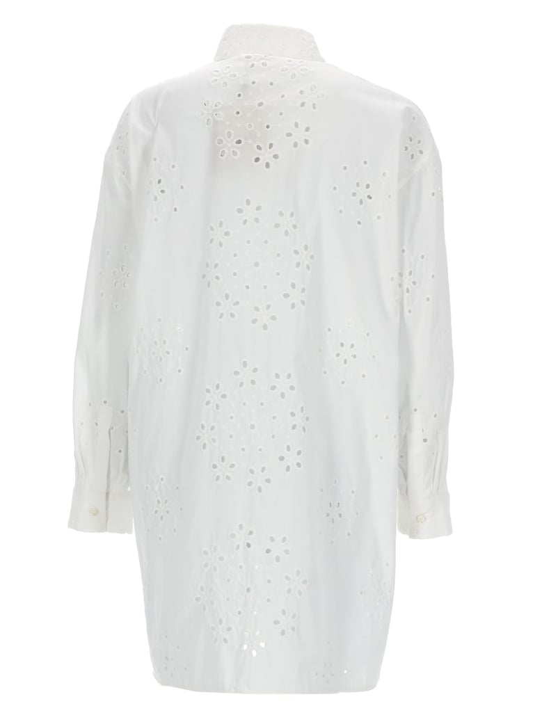 long shirt white by Selfnex