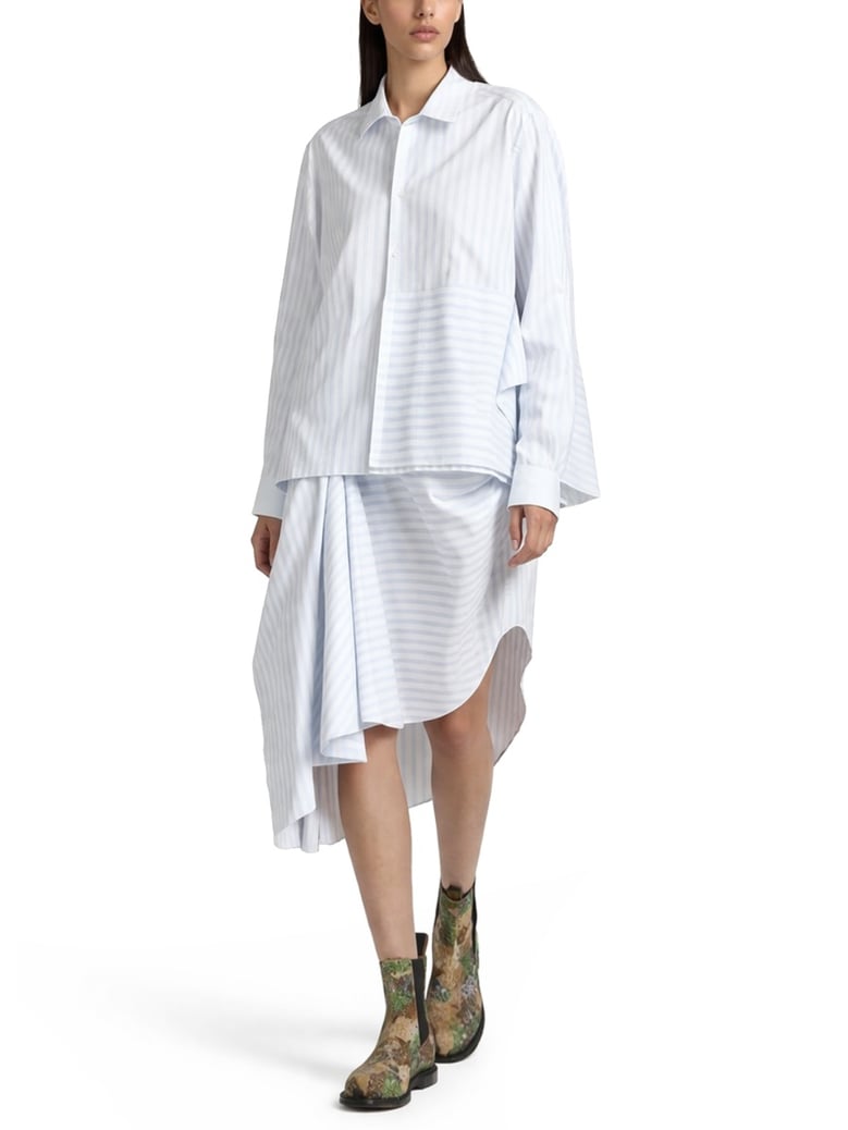 shirt with draping — azure by Selfnex