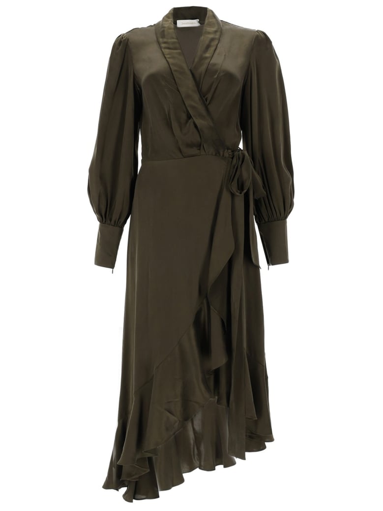 dress midi silk green by Selfnex