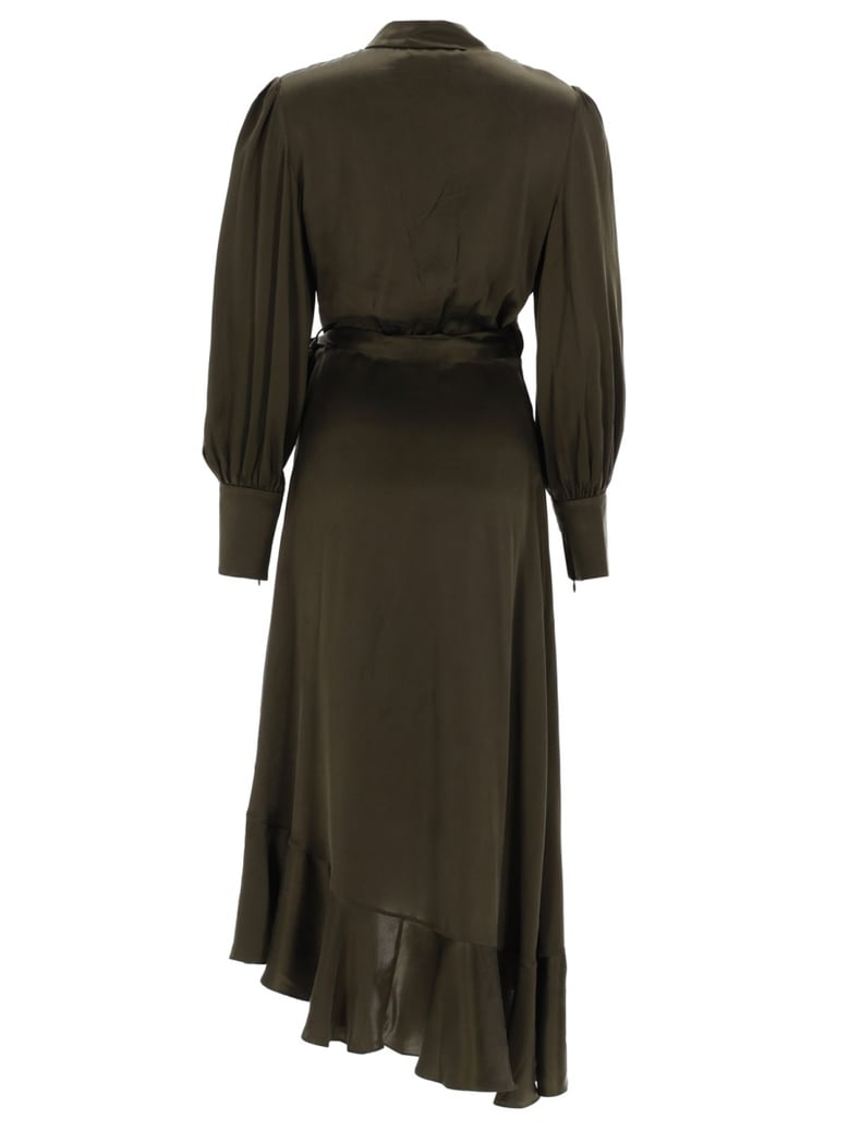 dress midi silk green by Selfnex