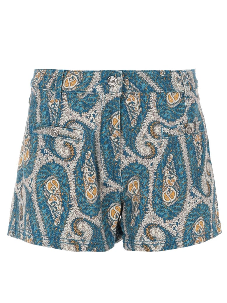 shorts paisley print blue by Selfnex