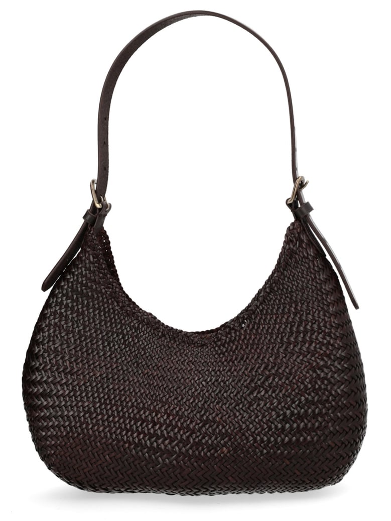 shoulder bag half moon dark brown by Selfnex