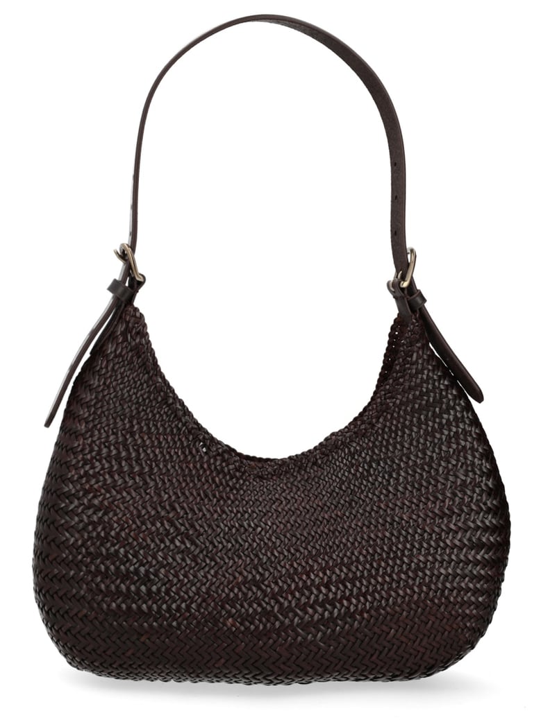 shoulder bag half moon dark brown by Selfnex