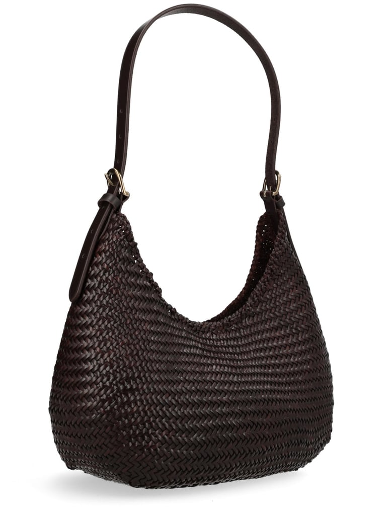 shoulder bag half moon dark brown by Selfnex