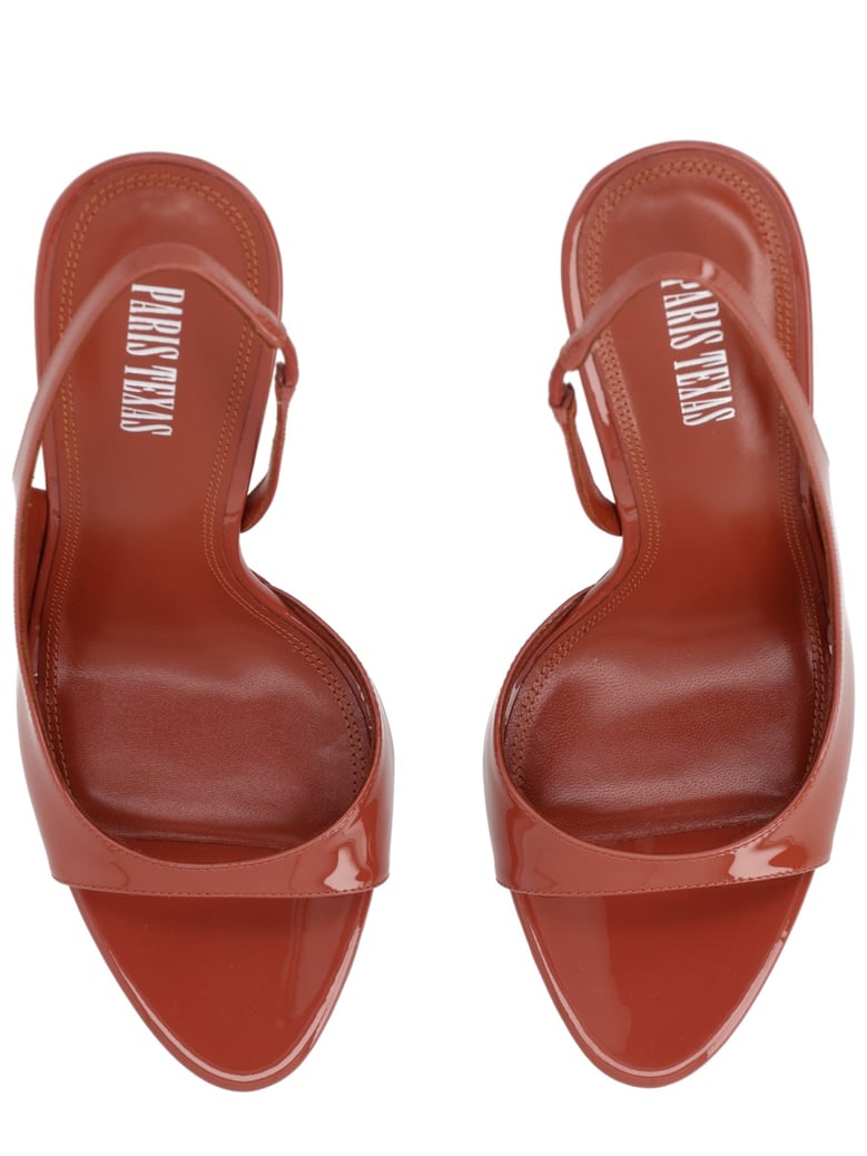 slingback lydia red leather by Selfnex