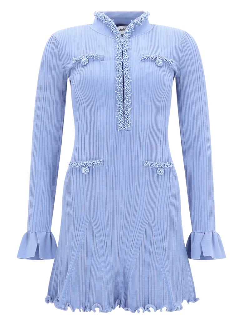 mini beaded dress blue by Selfnex
