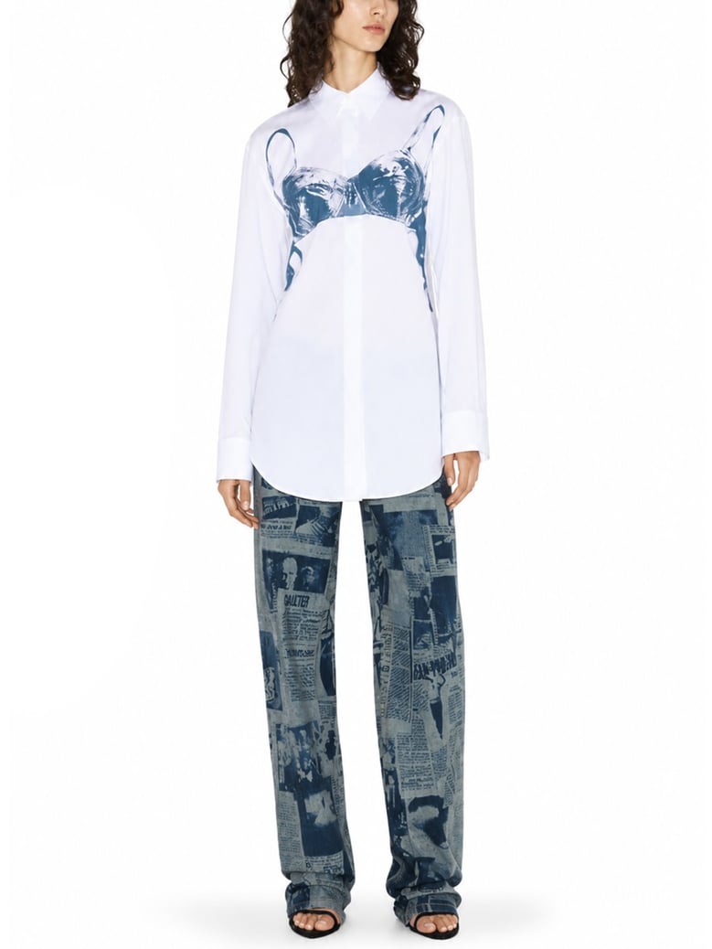 shirt scanned bra white by Selfnex