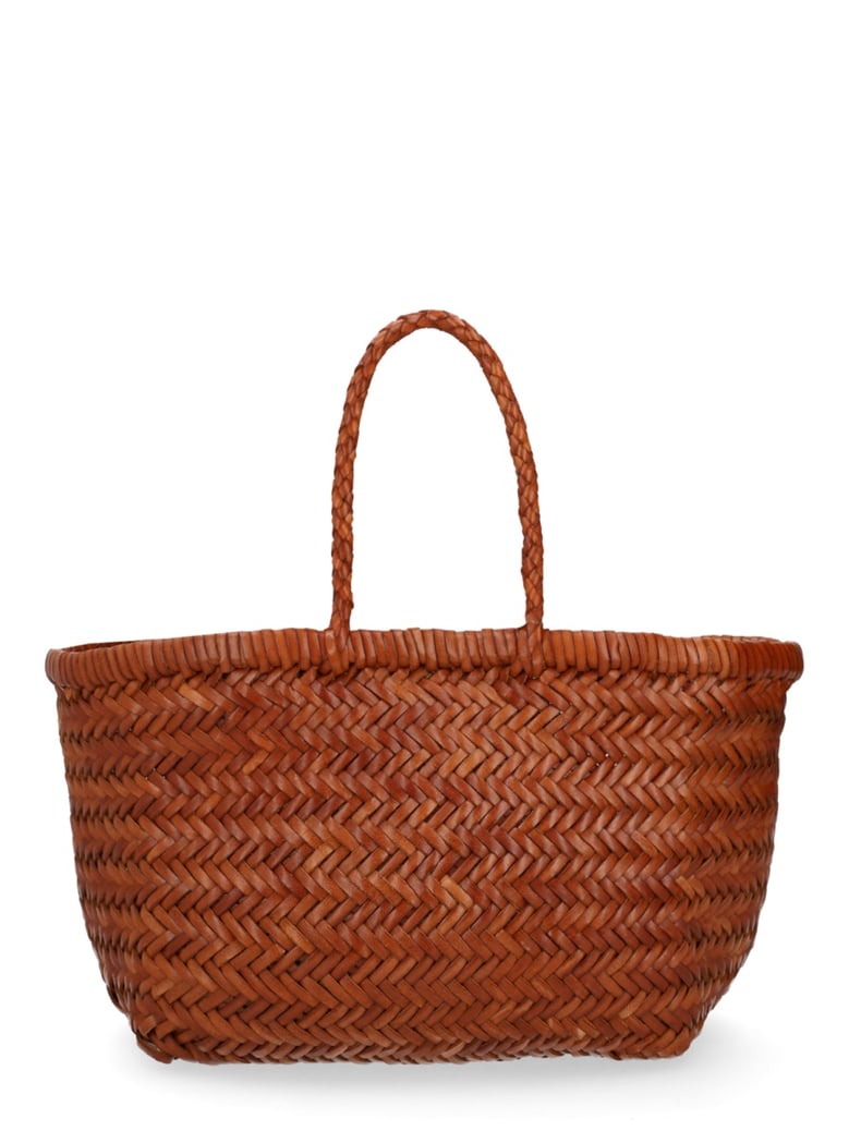 leather handbag triple jump brown by Selfnex