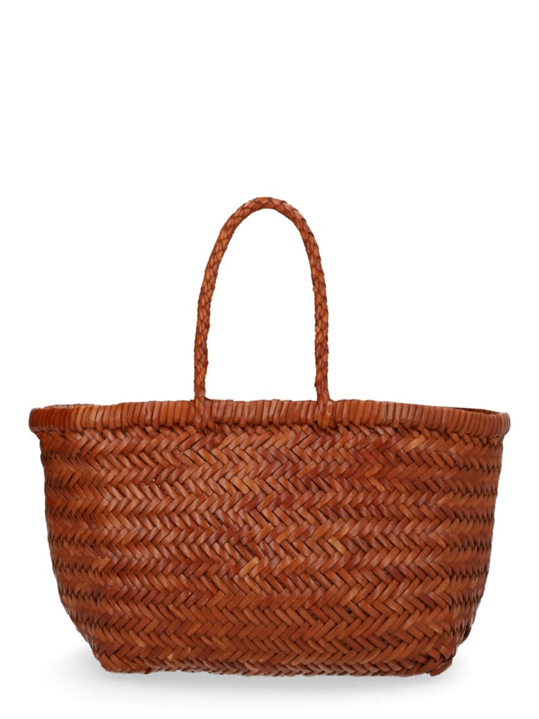 leather handbag triple jump brown by Selfnex