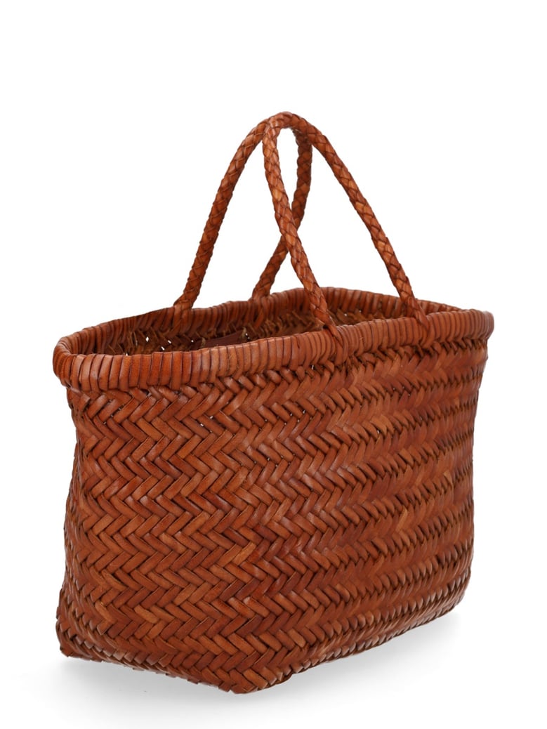 leather handbag triple jump brown by Selfnex