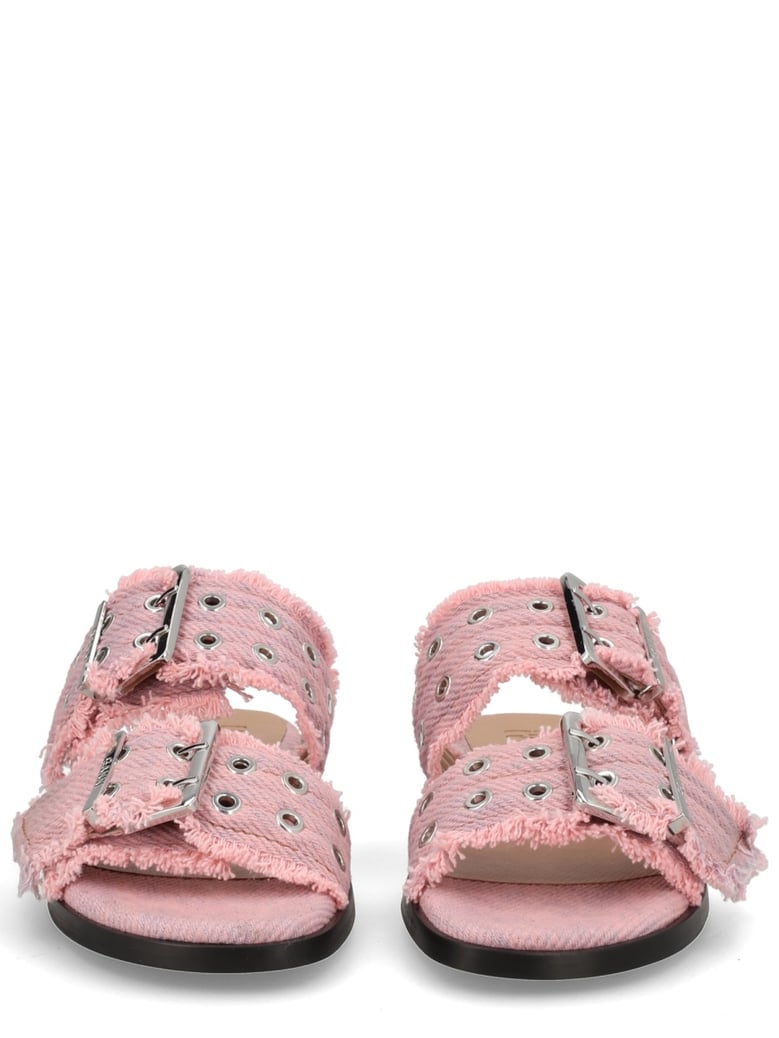denim sandal with bangs by Selfnex